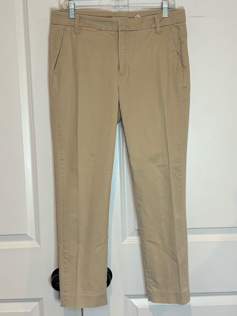 Vince Tan Cotton Stretch Chino Straight Ankle Pants 8